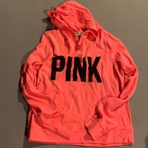 PINK neon orange hoodie